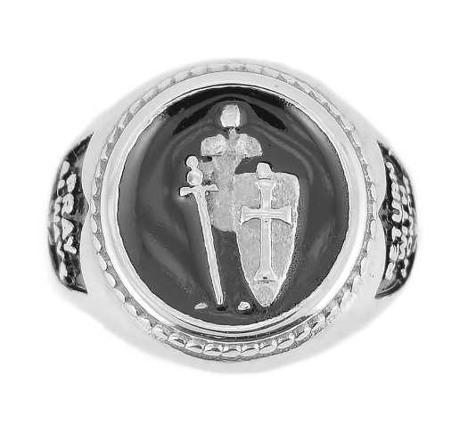 Heavy Metal Jewelry Men's Armor of God Stainless Steel Ring SR183