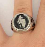 Heavy Metal Jewelry Men's Armor of God Stainless Steel Ring SR183