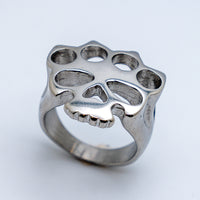 Stainless Steel Punisher Knuckles Ring SR194