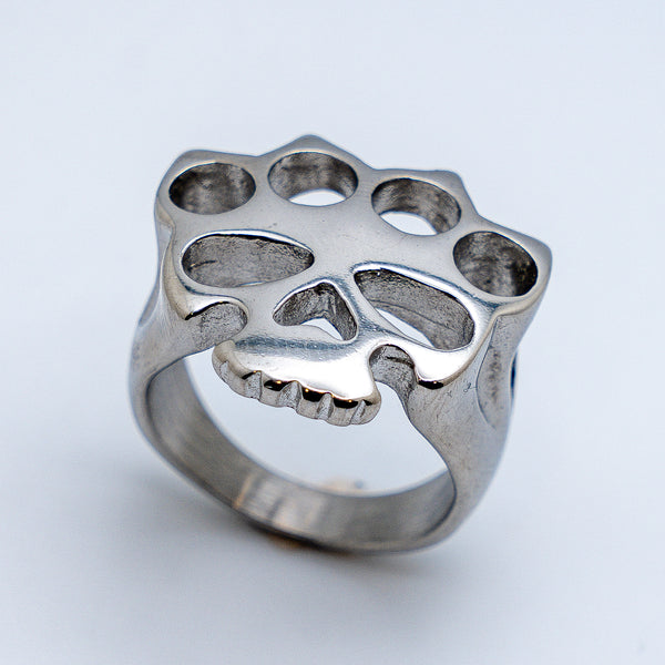 Stainless Steel Punisher Knuckles Ring SR194