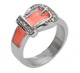Heavy Metal Jewelry Ladies Belt Buckle Ring Stainless Steel (Variety of Colors) SR201