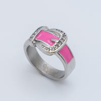 Heavy Metal Jewelry Ladies Belt Buckle Ring Stainless Steel (Variety of Colors) SR201