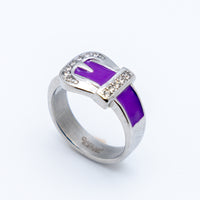 Heavy Metal Jewelry Ladies Belt Buckle Ring Stainless Steel (Variety of Colors) SR201