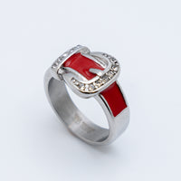 Heavy Metal Jewelry Ladies Belt Buckle Ring Stainless Steel (Variety of Colors) SR201