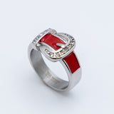 Heavy Metal Jewelry Ladies Belt Buckle Ring Stainless Steel (Variety of Colors) SR201