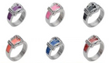 Heavy Metal Jewelry Ladies Belt Buckle Ring Stainless Steel (Variety of Colors) SR201