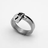 "Love" Lock Ladies Ring Wedding Band Stainless Steel SR24