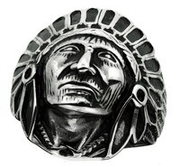 Indian Chief Men's Ring Stainless Steel SR28