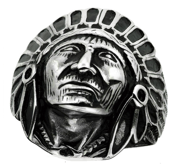 Indian Chief Men's Ring Stainless Steel SR28