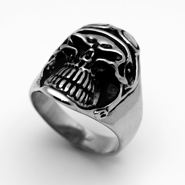 Aviator Stainless Steel Skull Biker Motorcyclist Ring SR29