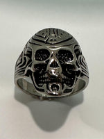 Tribal Skull Ring Men's Biker Stainless Steel SR30