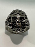 Tribal Skull Ring Men's Biker Stainless Steel SR30