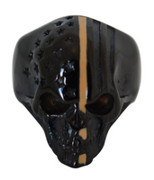 Black Skull / Desert Storm Striped Edition Stainless Steel Unisex Military Ring SR31