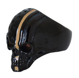 Black Skull / Desert Storm Striped Edition Stainless Steel Unisex Military Ring SR31