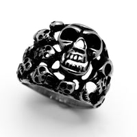 Bigger Skull Family Ring Stainless Steel Men's SR37