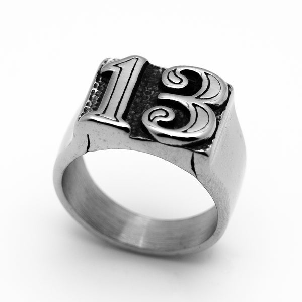 Lucky Number "13" Biker Ring Unisex Motorcycle SR39