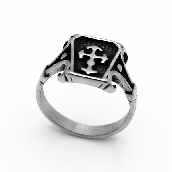 Coffin & Cross Biker Ring Stainless Steel SR40