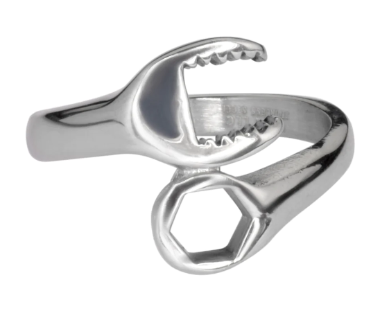 Ladies Wrench Ring Biker Ring Stainless Steel SR43