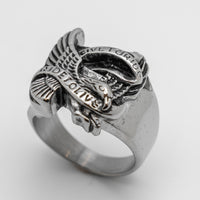 "Live to Ride - Ride to Live* Eagle Ring Stainless Steel Biker Ring SR58