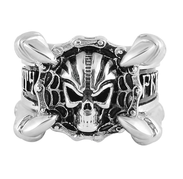 Heavy Metal Jewelry Men's Talon Skull Ring Stainless Steel SR62