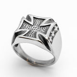 Iron Cross Biker Ring Men's Heavy Duty Stainless Steel SR69