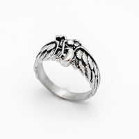 Winged Motorcycle Ring Unisex Biker Jewelry Stainless Steel SR78