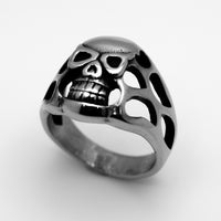 Open Skull Biker Ring Unisex Stainless Steel SR7