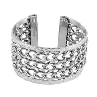 Curb / Cuban Link Wide Cuff Bracelet Stainless Steel SB119